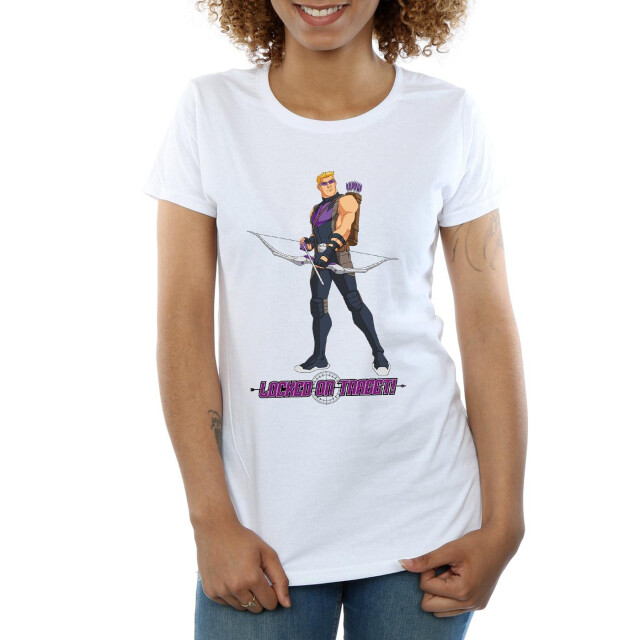 Li-cense Marvel dames hawkeye locked on target katoenen t-shirt UTBI3543_white large