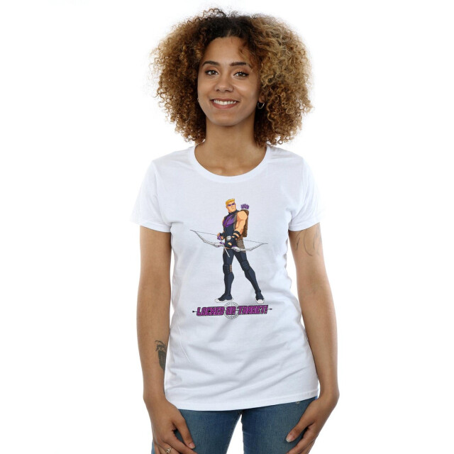 Li-cense Marvel dames hawkeye locked on target katoenen t-shirt UTBI3543_white large