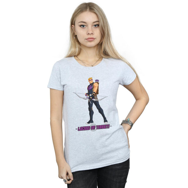 Li-cense Marvel dames hawkeye locked on target katoenen t-shirt UTBI3543_sportsgrey large