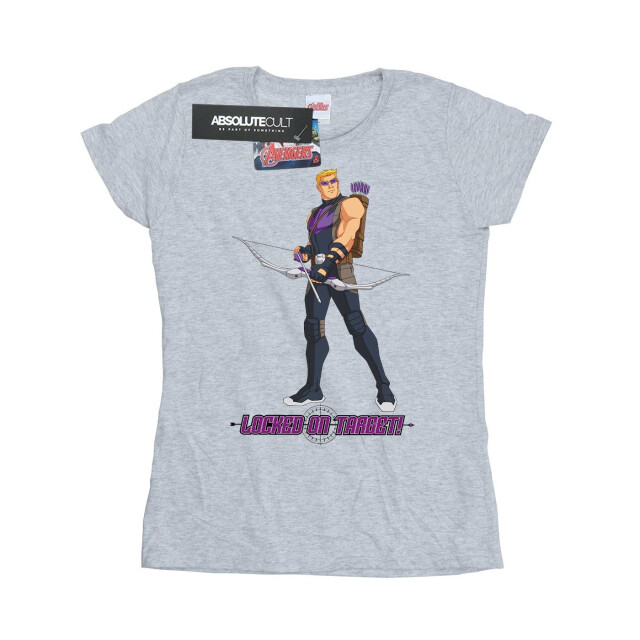 Li-cense Marvel dames hawkeye locked on target katoenen t-shirt UTBI3543_sportsgrey large