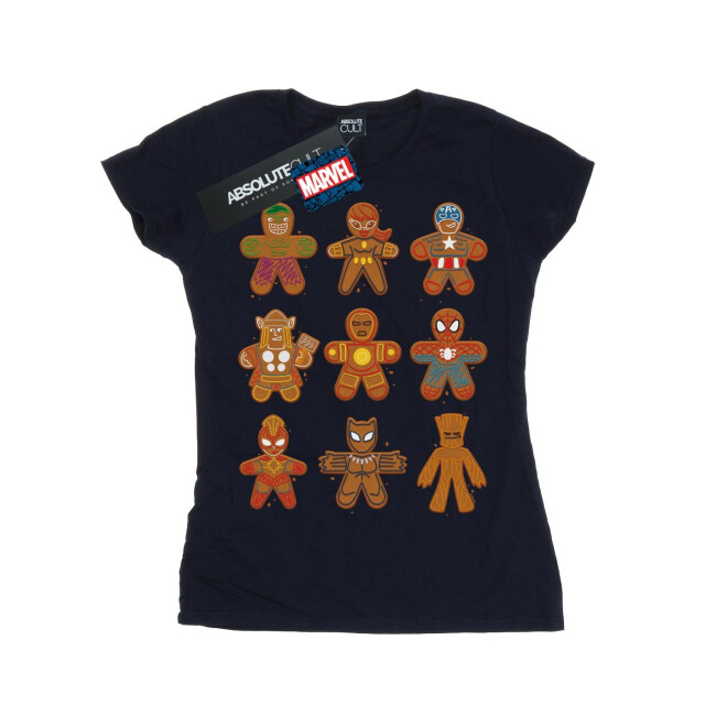 Li-cense Marvel dames avengers kerstmis gingerbread katoenen t-shirt UTBI35103_navyblue large