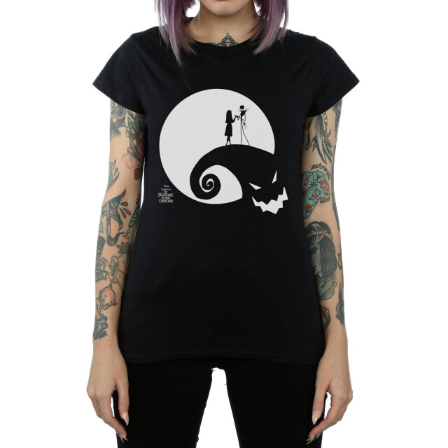 Li-cense Disney dames nightmare before christmas moon oogie boogie katoenen t-shirt UTBI35483_black large