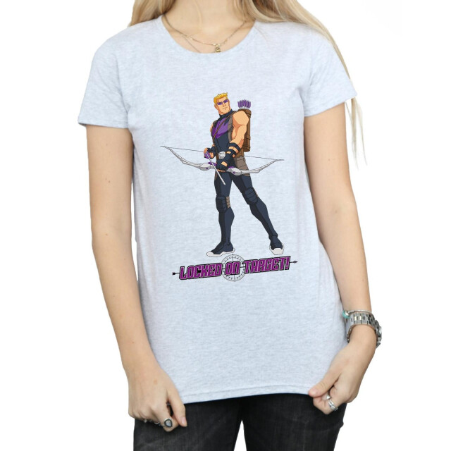 Li-cense Marvel dames hawkeye locked on target katoenen t-shirt UTBI3543_sportsgrey large