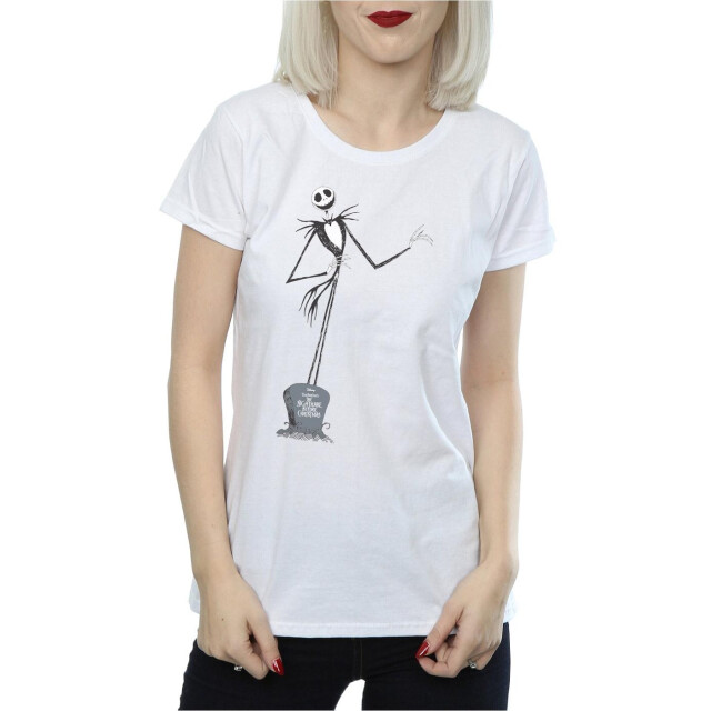 Li-cense Disney dames nightmare before christmas jack pose katoenen t-shirt UTBI35484_white large