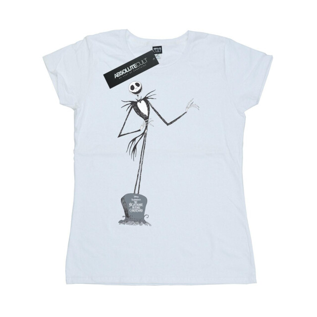 Li-cense Disney dames nightmare before christmas jack pose katoenen t-shirt UTBI35484_white large