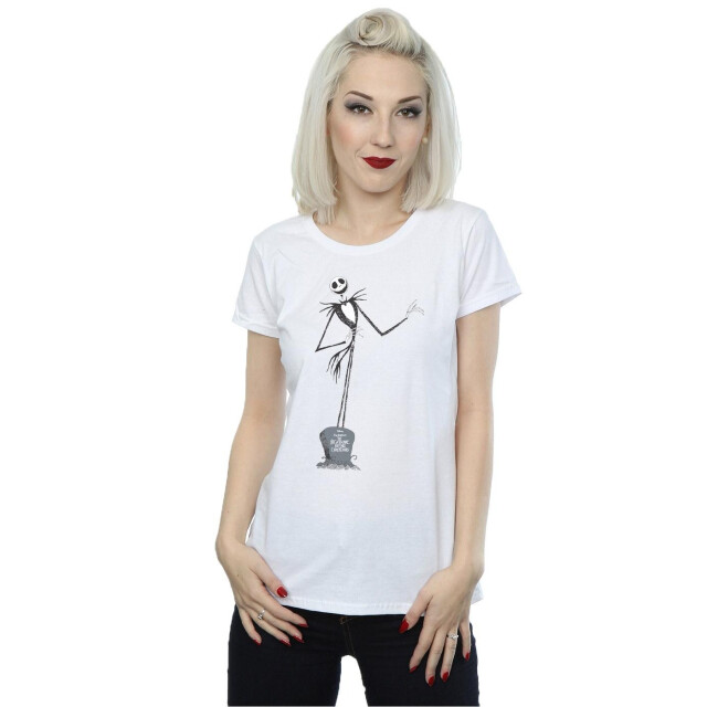 Li-cense Disney dames nightmare before christmas jack pose katoenen t-shirt UTBI35484_white large
