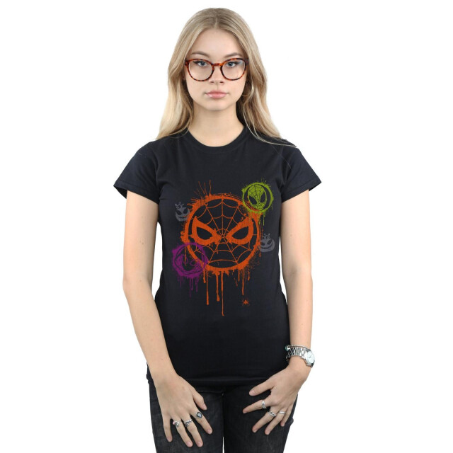 Li-cense Marvel dames halloween spiderman pictogram katoenen t-shirt UTBI35154_black large