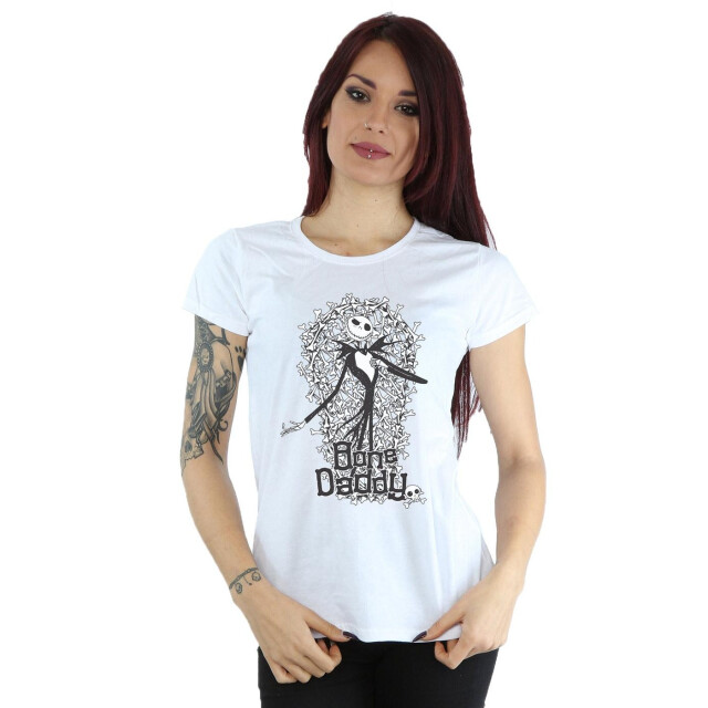Li-cense Disney dames nightmare before christmas bone daddy katoenen t-shirt UTBI35505_white large