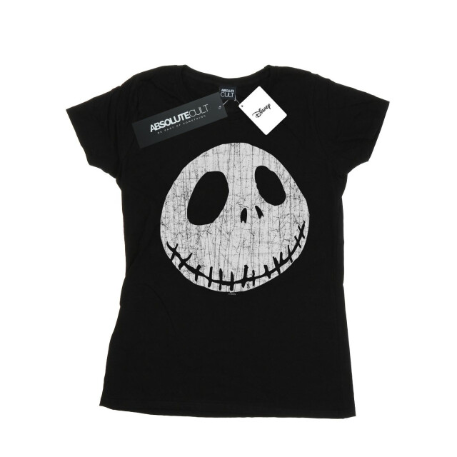 Li-cense Disney dames nightmare before christmas jack gekraakt gezicht katoenen t-shirt UTBI35507_black large