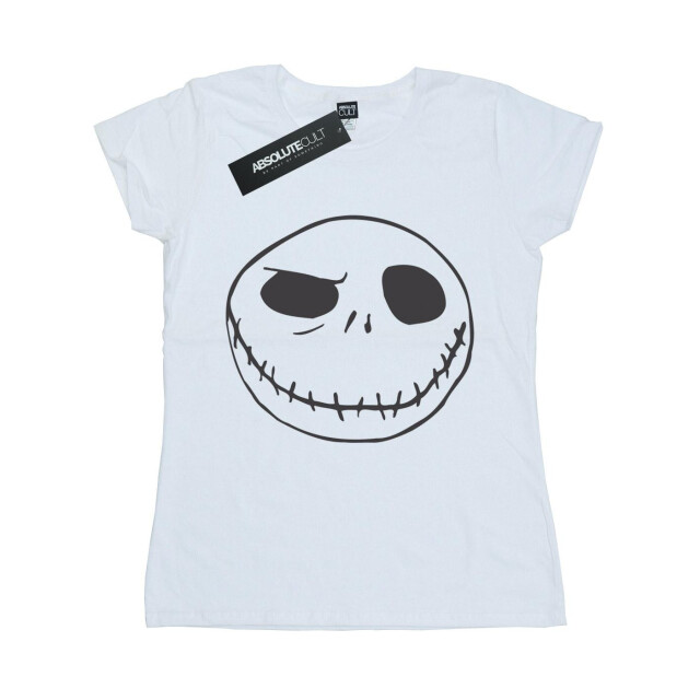 Li-cense Disney dames nightmare before christmas jack´s big face katoenen t-shirt UTBI35527_white large
