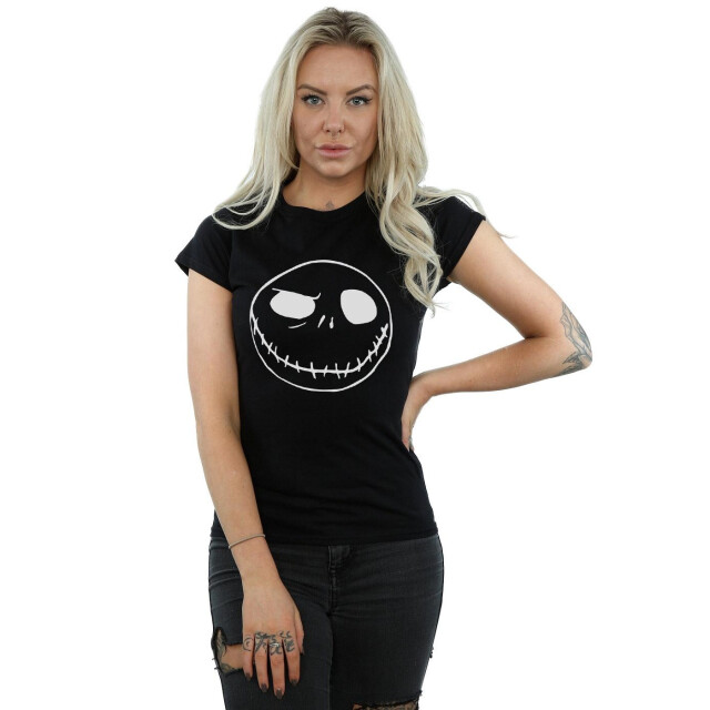Li-cense Disney dames nightmare before christmas jack´s big face katoenen t-shirt UTBI35527_black large