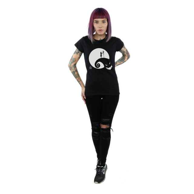 Li-cense Disney dames nightmare before christmas moon oogie boogie katoenen t-shirt UTBI35483_black large
