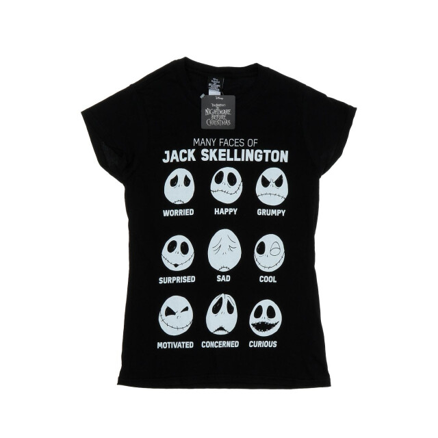 Li-cense Disney dames nightmare before christmas vele gezichten van jack katoenen t-shirt UTBI35528_black large