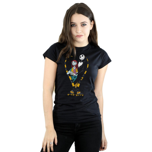 Li-cense Disney dames nightmare before christmas jack and sally love katoenen t-shirt UTBI35547_black large