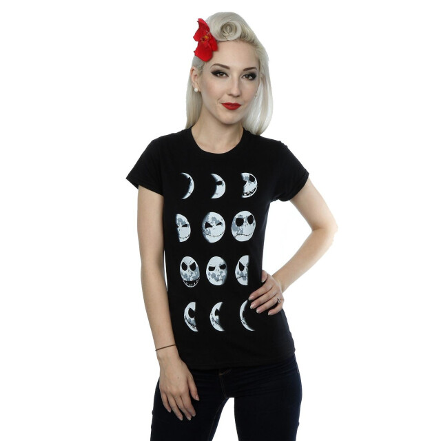 Li-cense Disney dames nightmare before christmas jack moon katoenen t-shirt UTBI35546_black large