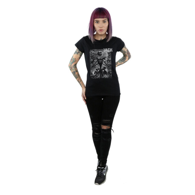 Li-cense Disney dames nightmare before christmas skellington katoenen t-shirt UTBI35571_black large