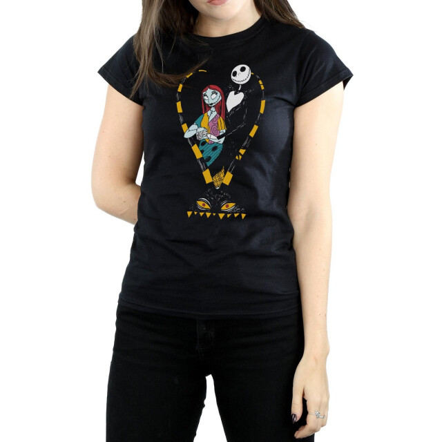 Li-cense Disney dames nightmare before christmas jack and sally love katoenen t-shirt UTBI35547_black large