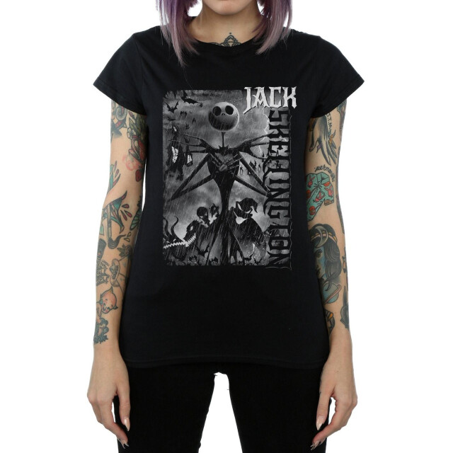 Li-cense Disney dames nightmare before christmas skellington katoenen t-shirt UTBI35571_black large