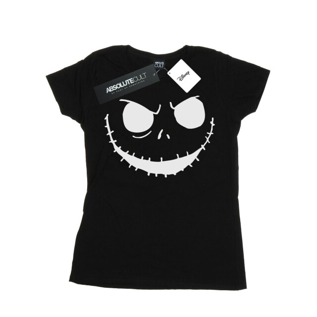 Li-cense Disney dames nightmare before christmas jack's gezicht vet katoenen t-shirt UTBI35591_black large