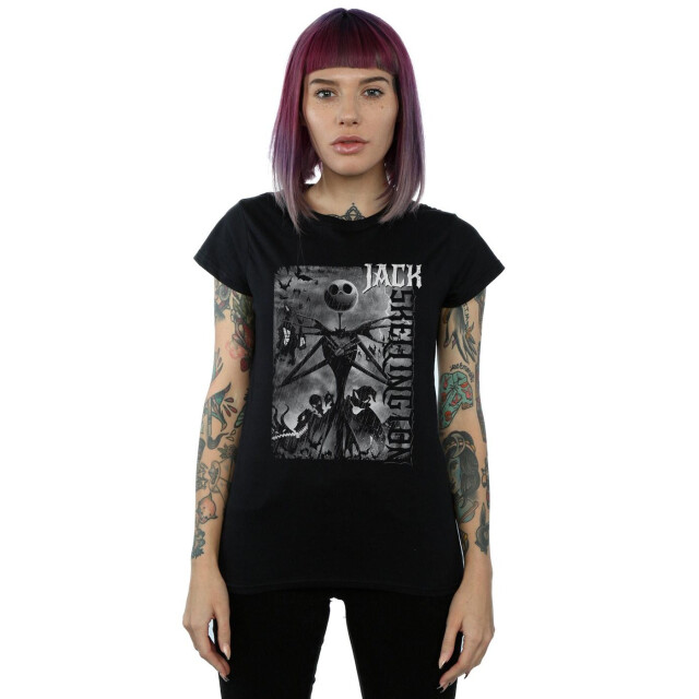 Li-cense Disney dames nightmare before christmas skellington katoenen t-shirt UTBI35571_black large