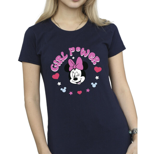Li-cense Disney dames minnie mouse girl power katoenen t-shirt UTBI33778_navyblue large