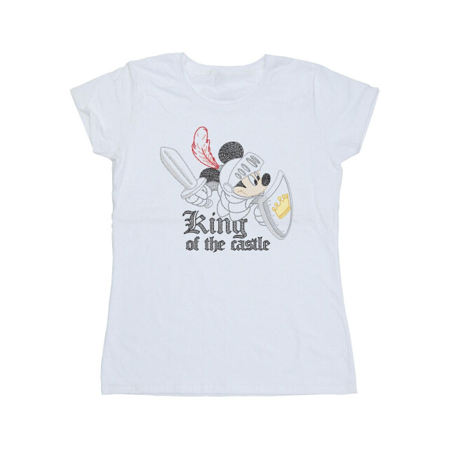 Li-cense Disney dames mickey mouse king of the castle katoenen t-shirt UTBI33807_white large