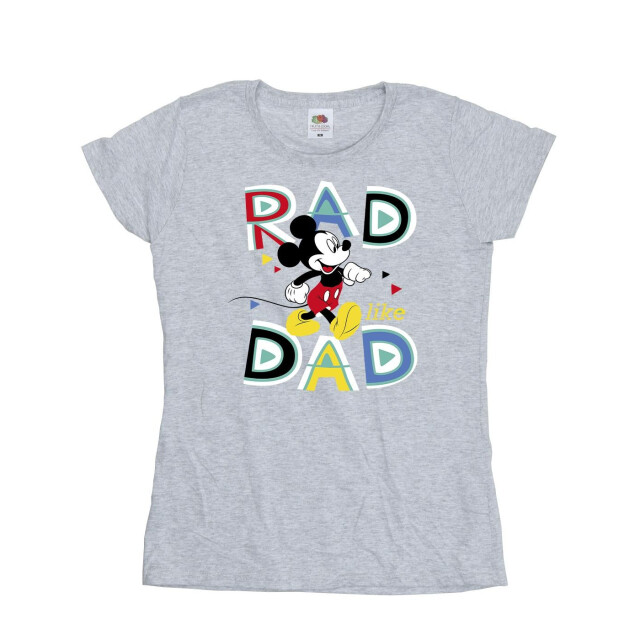 Li-cense Disney dames mickey mouse rad dad katoenen t-shirt UTBI33808_sportsgrey large
