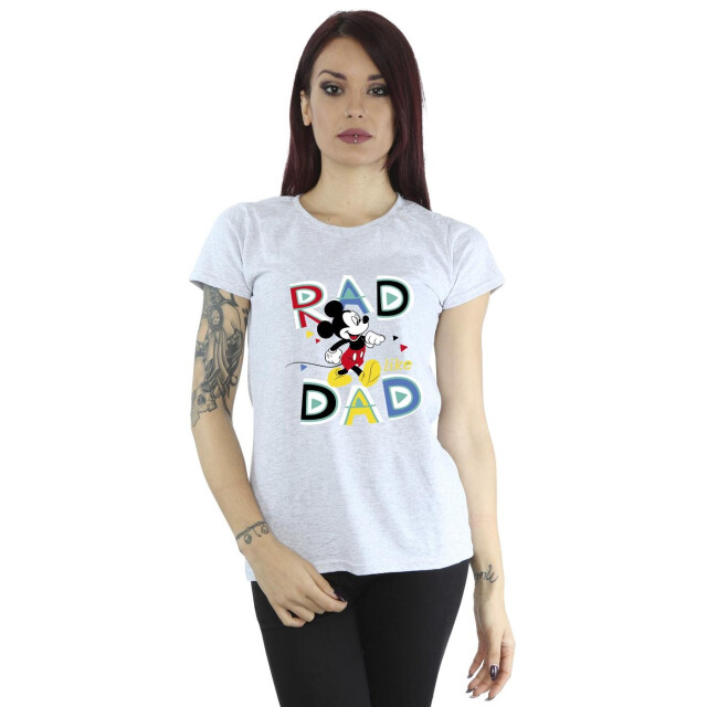 Li-cense Disney dames mickey mouse rad dad katoenen t-shirt UTBI33808_sportsgrey large