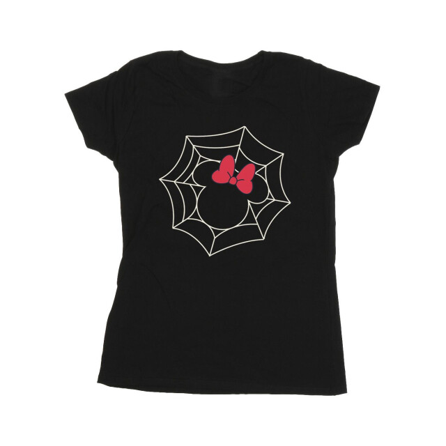 Li-cense Disney dames minnie mouse spinnenweb katoenen t-shirt UTBI33849_black large