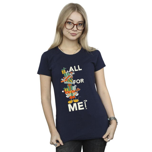 Li-cense Disney dames mickey mouse presents all for me katoenen t-shirt UTBI33886_navyblue large