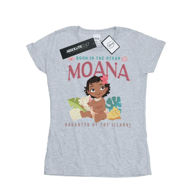 Li-cense Disney dames moana geboren in de oceaan katoenen t-shirt UTBI33916_sportsgrey large
