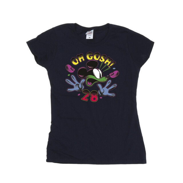 Li-cense Disney dames mickey mouse oh gosh pop art katoenen t-shirt UTBI33777_navyblue large