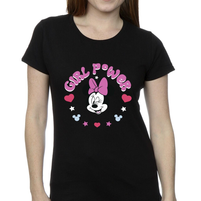 Li-cense Disney dames minnie mouse girl power katoenen t-shirt UTBI33778_black large