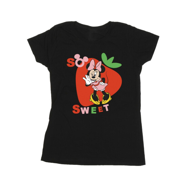 Li-cense Disney dames minnie mouse so sweet strawberry katoenen t-shirt UTBI33713_black large
