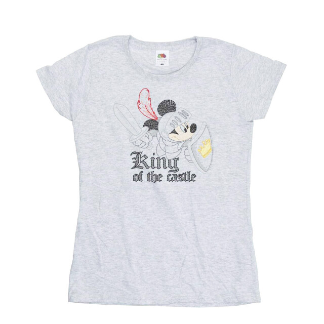 Li-cense Disney dames mickey mouse king of the castle katoenen t-shirt UTBI33807_sportsgrey large
