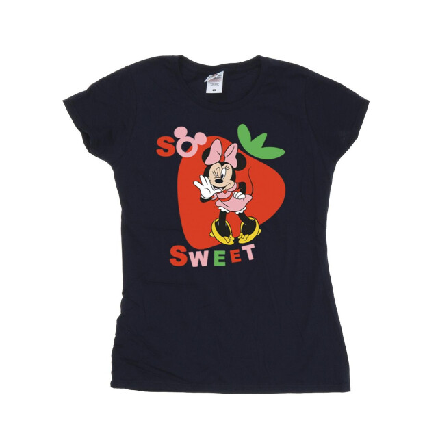Li-cense Disney dames minnie mouse so sweet strawberry katoenen t-shirt UTBI33713_navyblue large