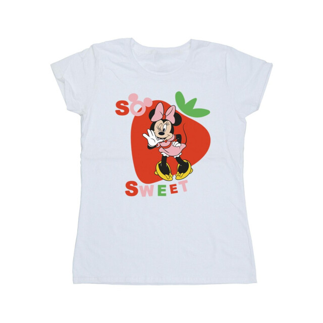 Li-cense Disney dames minnie mouse so sweet strawberry katoenen t-shirt UTBI33713_white large