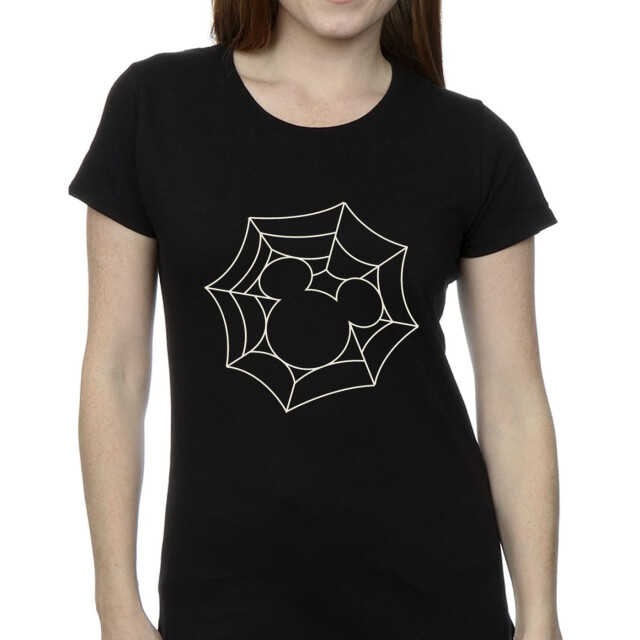 Li-cense Disney dames mickey mouse spinnenweb katoenen t-shirt UTBI33869_black large