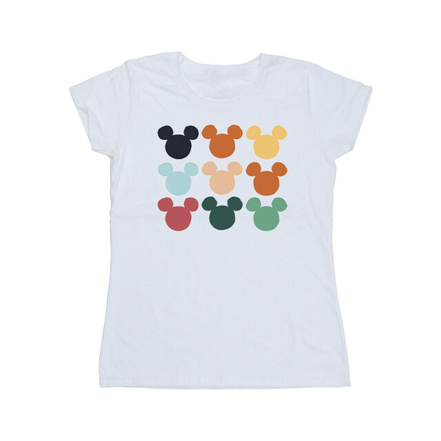 Li-cense Disney dames mickey mouse hoofden vierkant katoenen t-shirt UTBI33732_white large