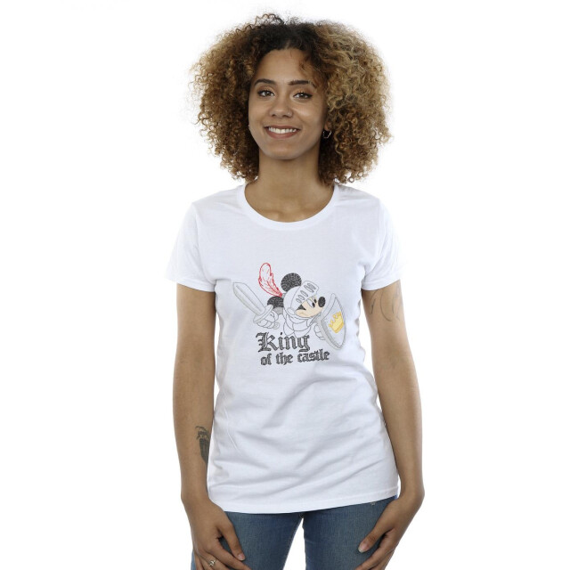Li-cense Disney dames mickey mouse king of the castle katoenen t-shirt UTBI33807_white large