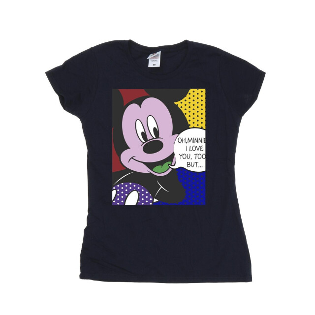 Li-cense Disney dames mickey mouse oh minnie pop art katoenen t-shirt UTBI33737_navyblue large