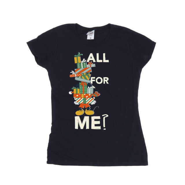 Li-cense Disney dames mickey mouse presents all for me katoenen t-shirt UTBI33886_navyblue large