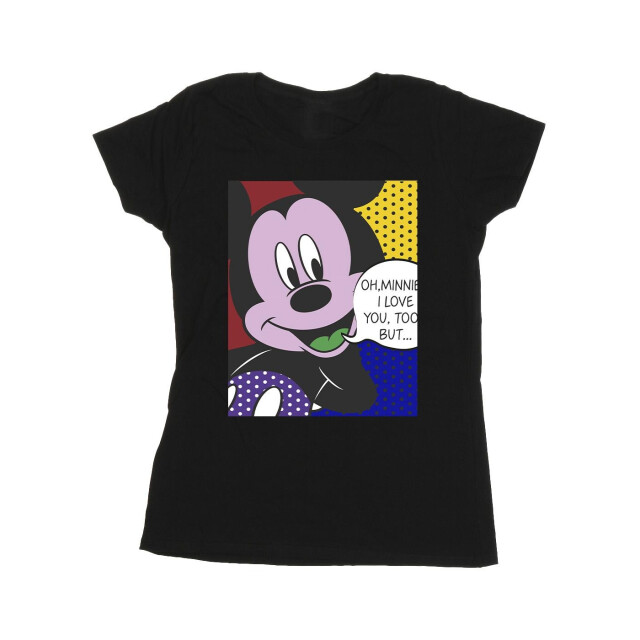 Li-cense Disney dames mickey mouse oh minnie pop art katoenen t-shirt UTBI33737_black large