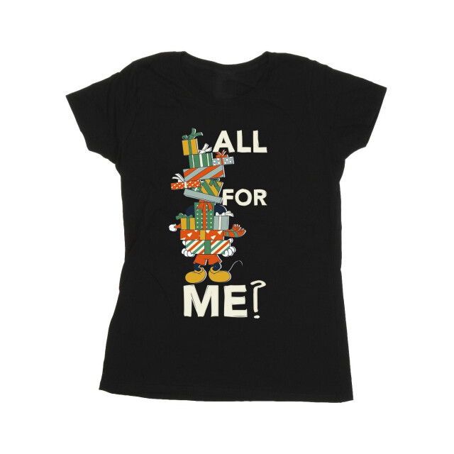 Li-cense Disney dames mickey mouse presents all for me katoenen t-shirt UTBI33886_black large