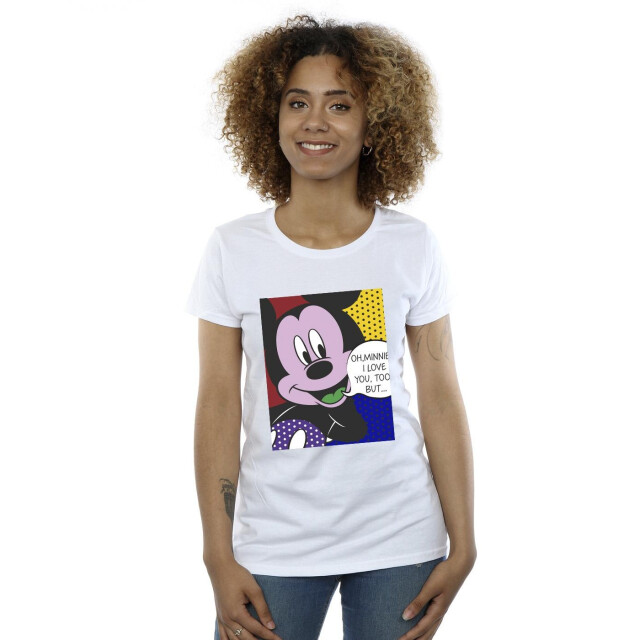 Li-cense Disney dames mickey mouse oh minnie pop art katoenen t-shirt UTBI33737_white large