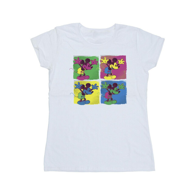 Li-cense Disney dames mickey mouse pop art katoenen t-shirt UTBI33756_white large