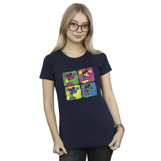 Li-cense Disney dames mickey mouse pop art katoenen t-shirt UTBI33756_navyblue large