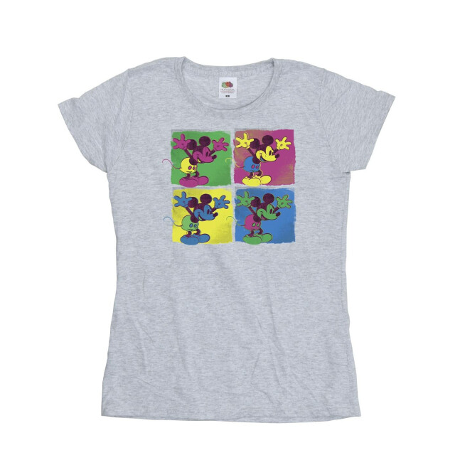 Li-cense Disney dames mickey mouse pop art katoenen t-shirt UTBI33756_sportsgrey large