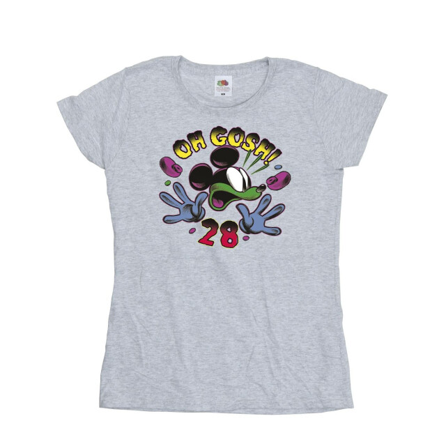 Li-cense Disney dames mickey mouse oh gosh pop art katoenen t-shirt UTBI33777_sportsgrey large