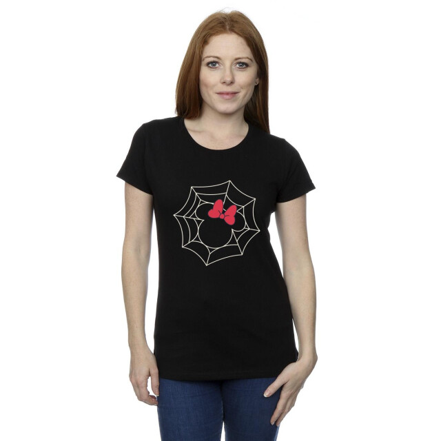 Li-cense Disney dames minnie mouse spinnenweb katoenen t-shirt UTBI33849_black large